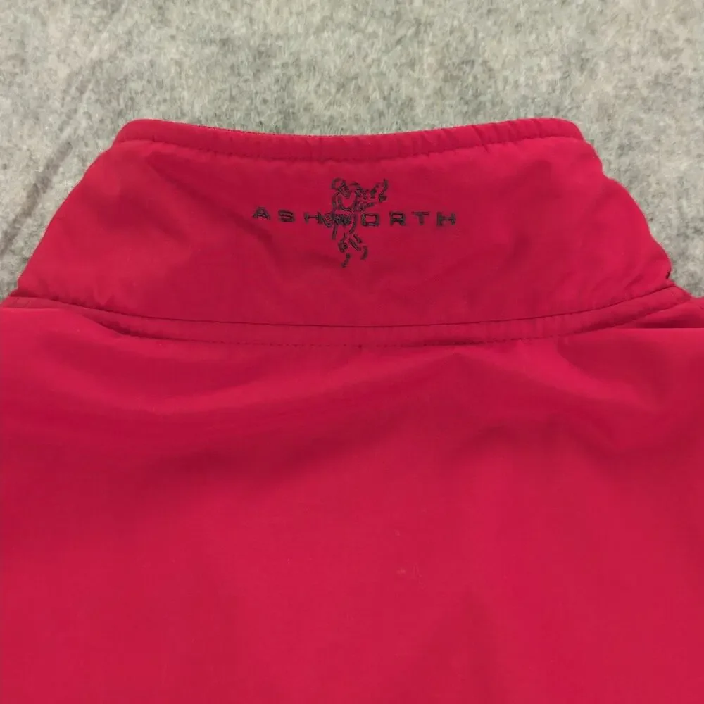 Ashworth Jacket Mens XL Pullover Red Deerwood Golf Wind Water Resistant